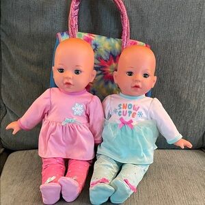 Members Mark vinyl twin dolls